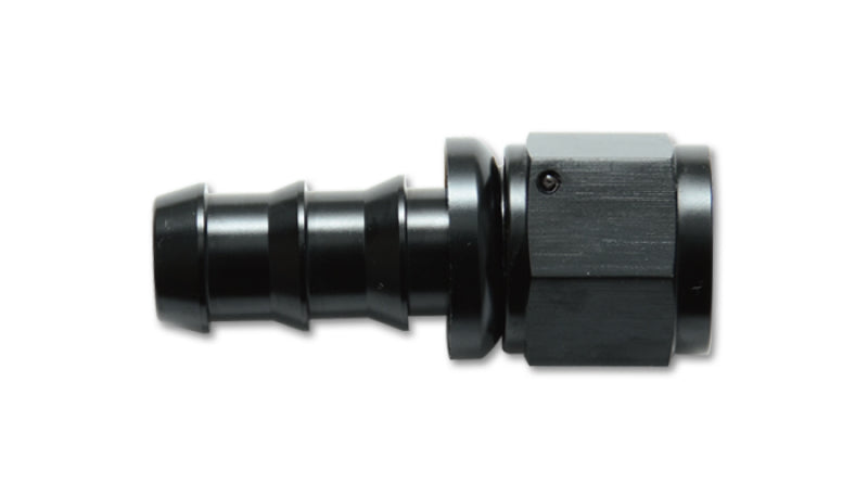 Vibrant -12AN Push-On Straight Hose End Fitting - Aluminum - 0