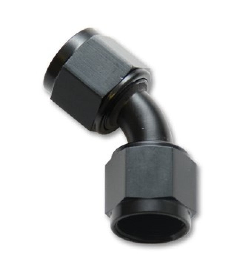 Vibrant -20AN X -20AN Female Flare Swivel 45 Deg Fitting (AN To AN) -Anodized Black Only - 0