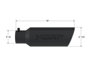MBRP Universal Tip 6in OD Rolled End 4in Inlet 18in L Black Coated Exhaust Tip-3