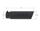 MBRP Universal 5in OD Angled Rolled End 4in Inlet 18in Length Black Finish Exhaust Tip-3