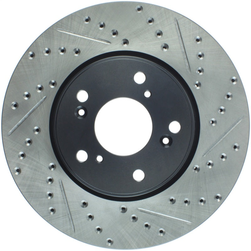 StopTech Slotted & Drilled Sport Brake Rotor Front Left 13 Honda Accord Sport - 0