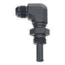 DeatschWerks 8AN Male Flare to Straight 3/8in Single Hose Barb - Anodized Matte Black-1
