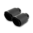 Mishimoto 2x Carbon Fiber Muffler Tip 2.5in Inlet 3.5in Outlet Black-1