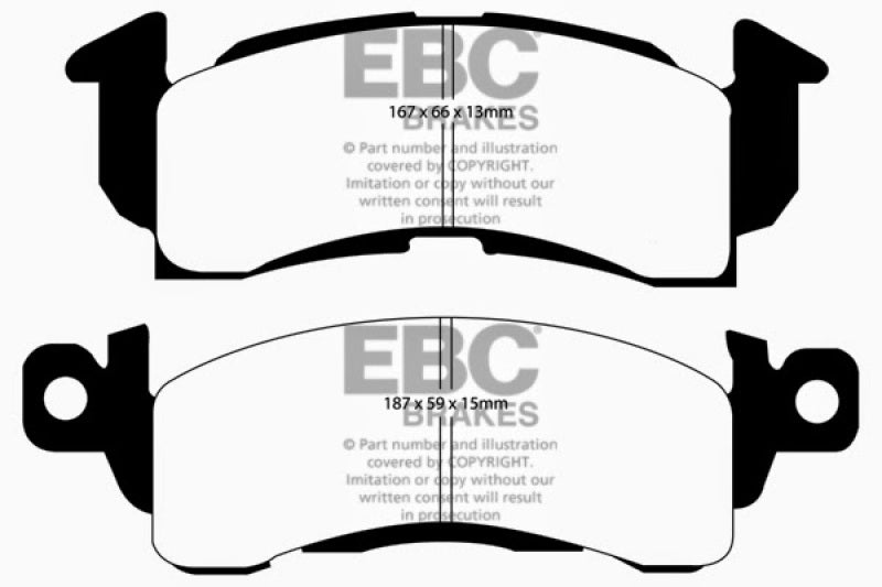 EBC 85-90 Chevrolet Astro Van 2WD Greenstuff Front Brake Pads - 0