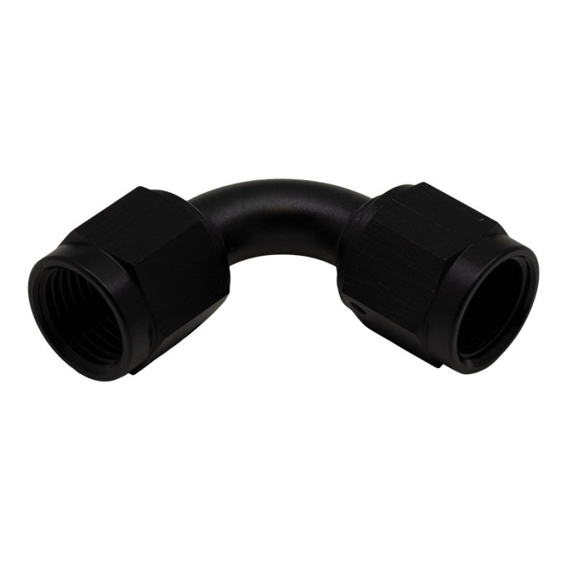 DeatschWerks 6AN Flare Female Swivel 90-Degree to 6AN Flare Female Swivel - Anodized Matte Black - 0