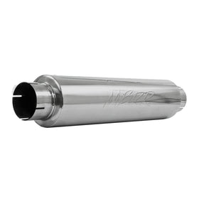 MBRP Universal Quiet Tone Muffler 4in Inlet/Outlet 24in Body 6in Dia 30in Overall T409 - 0