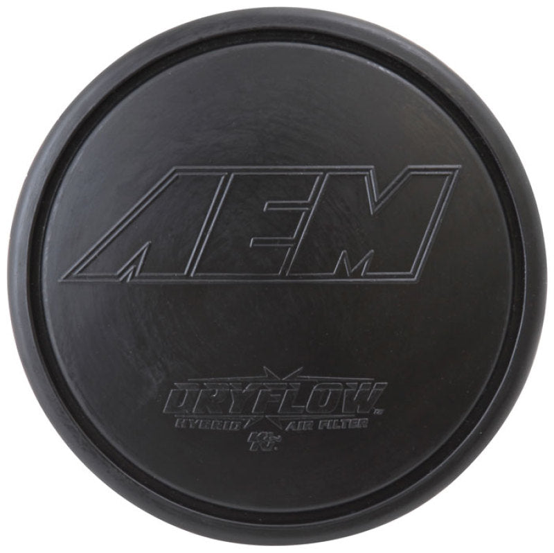 AEM Dryflow Air Filter - Round Tapered - 2.75in Flange ID x 5.5in Base OD x 4.75in Top OD x 7.5in H - 0