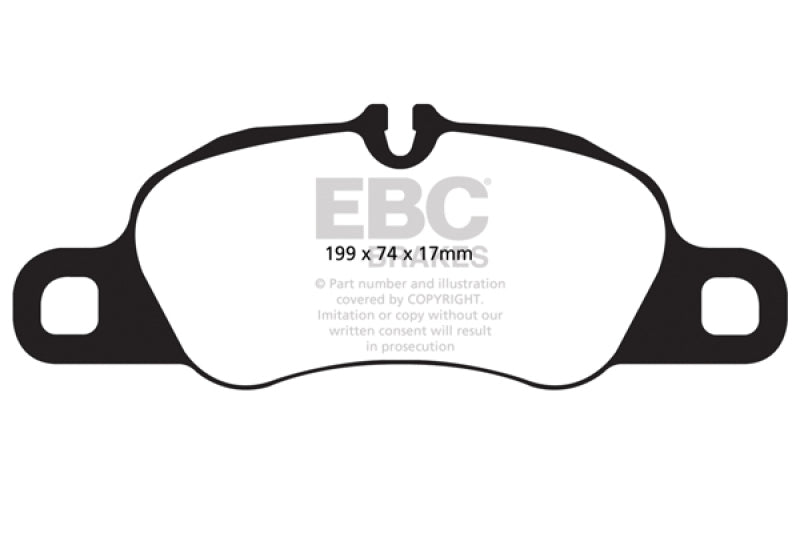 EBC 09-12 Porsche 911 (997) (Cast Iron Rotor only) 3.6 Carrera 2 Redstuff Front Brake Pads - 0