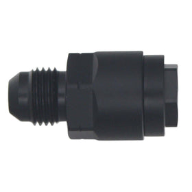 DeatschWerks 6AN Male Flare to 1/4in Female EFI Quick Connect Adapter - Anodized Matte Black - 0