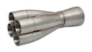 Vibrant 4-1 SS Merge Collectors (1-7/8in Inlet Slipover ID 2-1/2in Merge Outlet OD) Single Unit-1