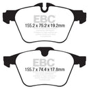 EBC 13+ Jaguar F-Type (Cast Iron Rotors Only) 3.0 Supercharged (340) Yellowstuff Front Brake Pads-4