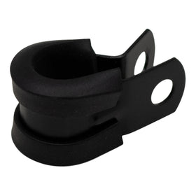 DeatschWerks Rubber Cushioned P-Clamp for 6AN Hose - 9.5mm Clamp Id - Anodized Matte Black - 0