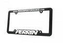 PERRIN License Plate Frame - Black w/White Lettering-1