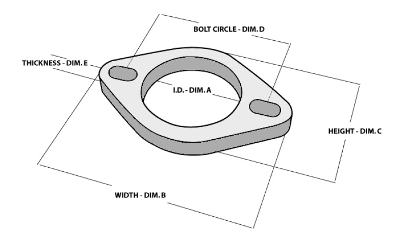 Vibrant 2-Bolt T304 SS Exhaust Flange (2.75in I.D.) - 0