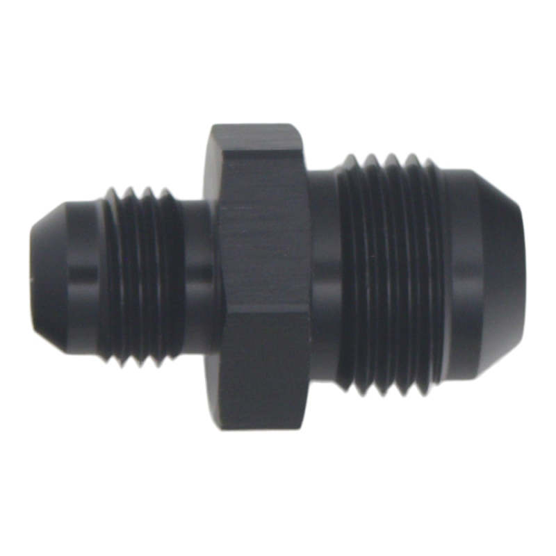 DeatschWerks 8AN Male Flare to 6AN Male Flare Reducer Straight - Anodized Matte Black - 0