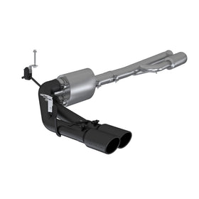 MBRP 2019+ Chevrolet Silverado 1500 4.5L/5.3L Pre-Axle Dual Side Exit w/ 4in OD Tip- Black Coated
