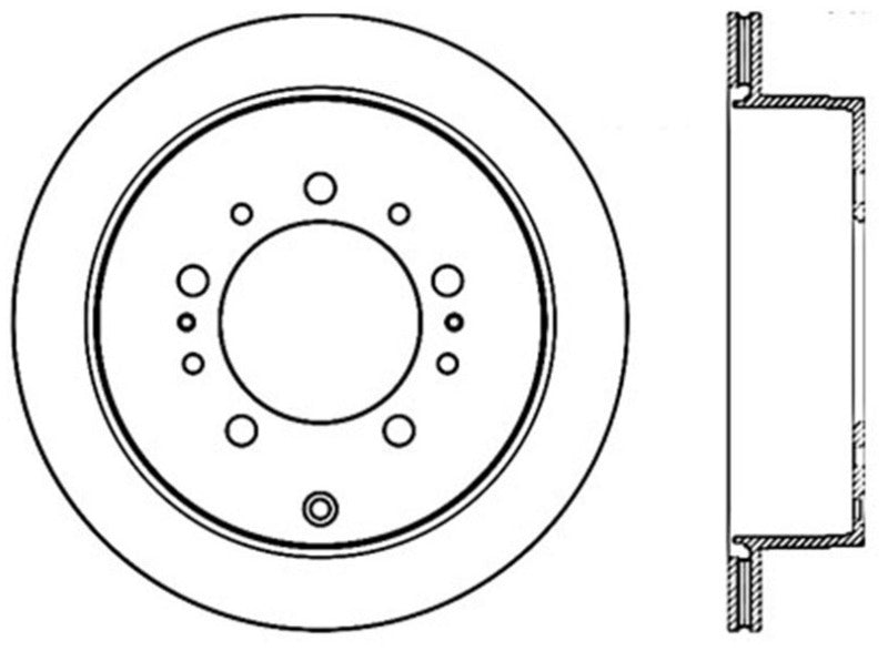 Stoptech 08-17 Toyota Land Cruiser / 08-17 Lexus LX Rear Premium Cryo Rotor - 0
