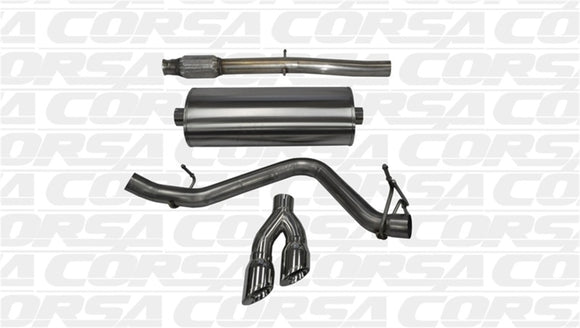 Corsa 14-19 GMC Sierra/Chevy Silv 1500 Crew Cab/Std. Bed 5.3L V8 Polished  Single Side