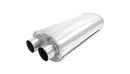 Vibrant Streetpower Oval Muffler 2.50in Dual Inlet/Outlet 18in Body Length-1