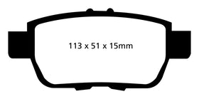 EBC 09-14 Acura TL 3.5 Yellowstuff Rear Brake Pads - 0