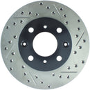 StopTech 96-00 Honda Civic DX/HX Coupe/90-00 Civic DX/LX Sedan Slotted & Drilled Left Front Rotor-1