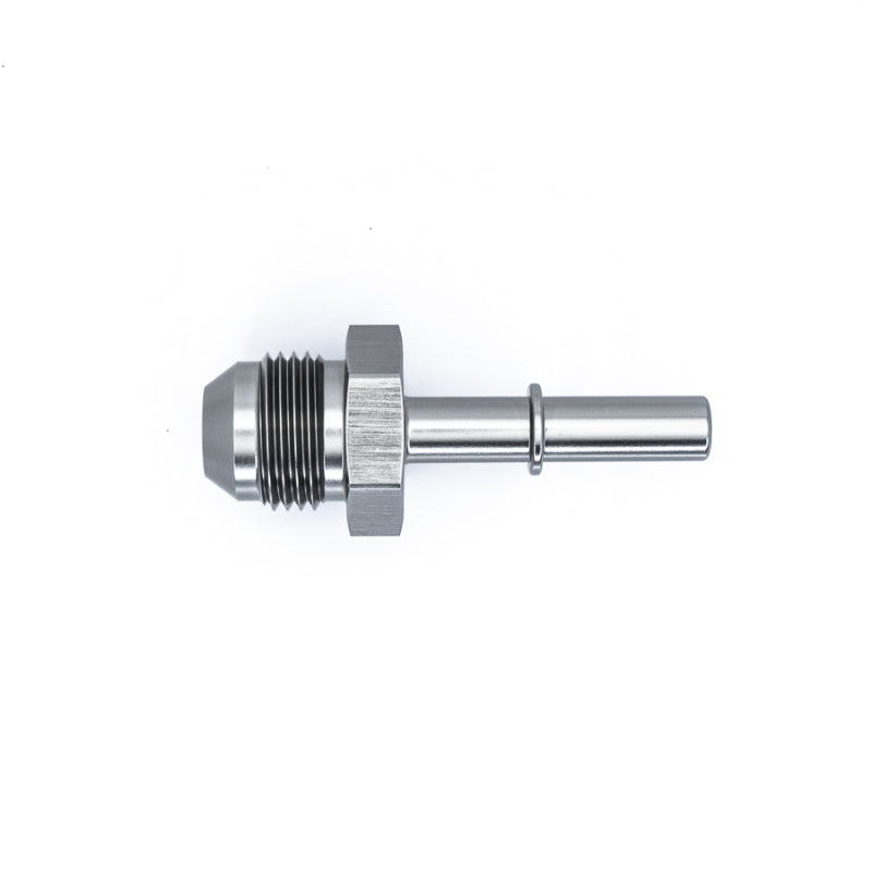 DeatschWerks 8AN Male Flare to 5/16in Male EFI Quick Connect Adapter - Anodized Matte Black - 0