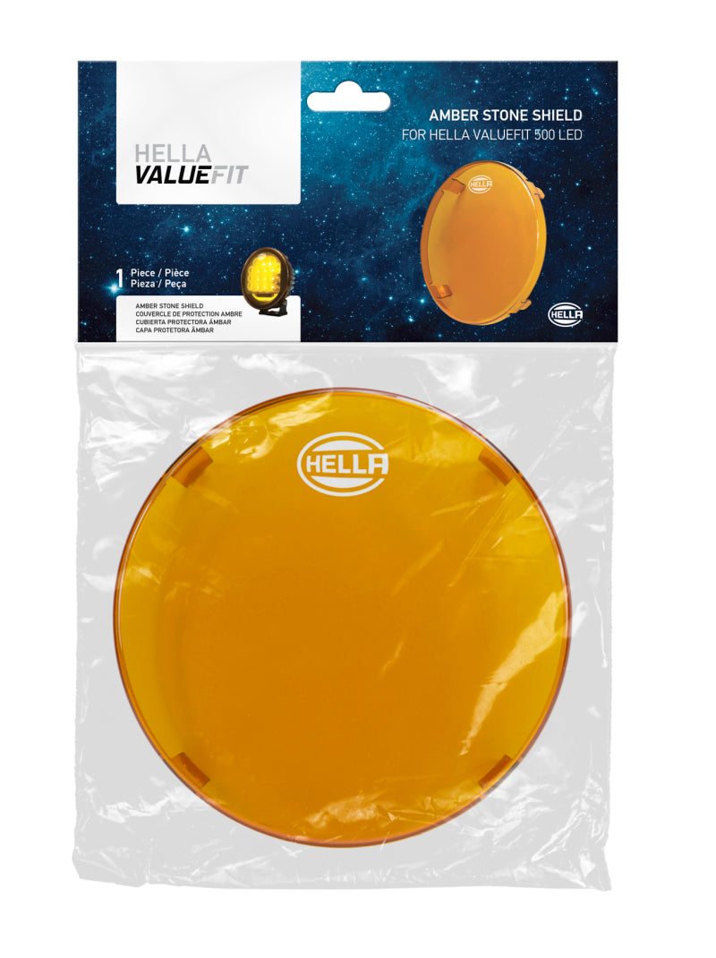 Hella 500 LED Driving Lamp 6in Amber Cover - 0