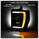 Spyder 08-10 Ford F-250 SD Projector Headlights V2-Switch Back Light Bar-Black PRO-YD-FS08V2-SBLB-BK-3