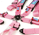 NRG 5PT 3in. Seat Belt Harness / Cam Lock - Pink-3