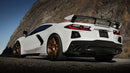 Borla 2020 Chevrolet Corvette C8 6.2 ATAK 3in Exhaust System Dual Round Rolled A/C Black Chrome Tips-2