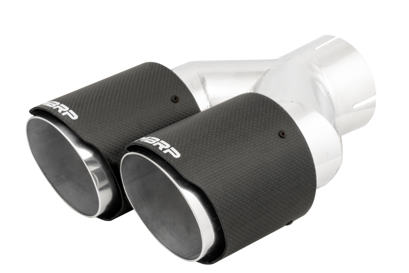 MBRP 3in ID / Dual 4in OD Out Staggered L 9.87in / R 9.37in Dual Wall Carbon Fiber Univ Exhaust Tip - 0