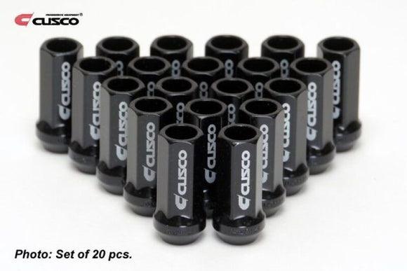 Cusco Universal Wheel Lug Nut Set M12 x P1.5mm - Black (20pcs)