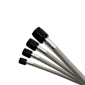 Nitrous Express 4AN 6ft Stainless Steel Braided Hose - Black - 0