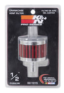 K&N Steel Base Chrome Top Crankcase Vent Filter 1/2in. Vent / 2in. OD / 1-1/2in. Height-8