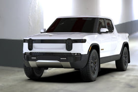 Rally Armor 22-25 Rivian R1T Black UR Mud Flap w/White Logo - 0