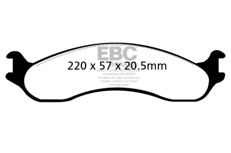 EBC 98-03 Dodge B250 B2500 Cargo 2500 Van 3/4 Ton Yellowstuff Front Brake Pads - 0