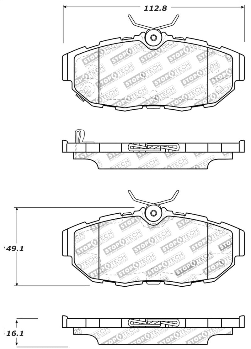 StopTech Performance Brake Pads - 0