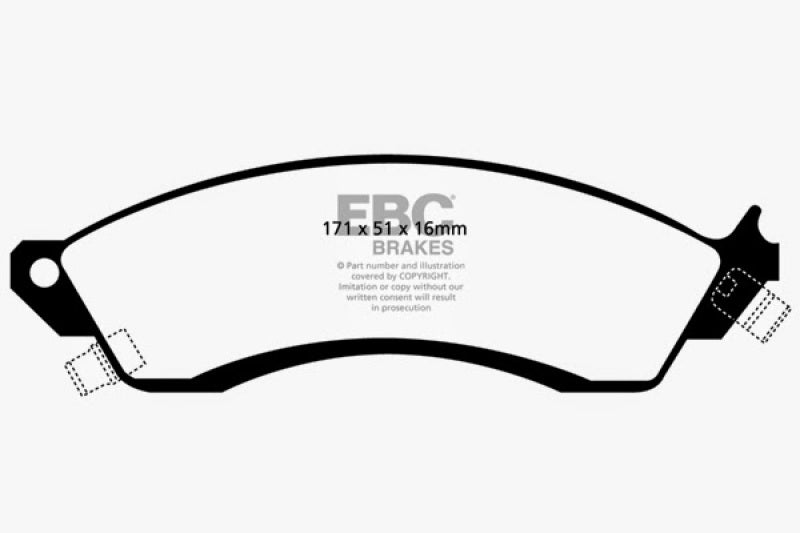 EBC 93-00 Aston Martin Virage 5.3 (PBR Caliper) Redstuff Front Brake Pads - 0