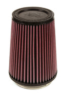 K&N Filter Universal Rubber Filter 4 inch Flange 5 3/8 inch Base 4 3/8 inch Top 7 inch Height-6