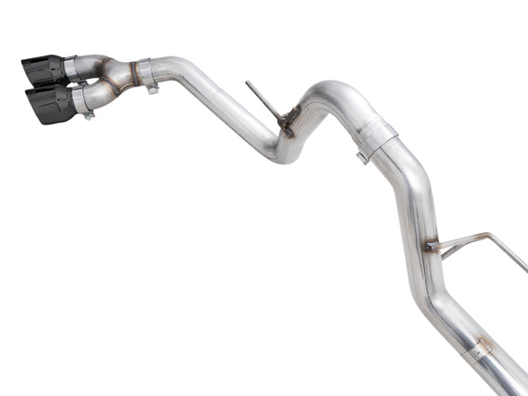 AWE 21+ Ford F150 Dual Side Exit Cat-Back Exhaust - 4.5in Diamond Black Tips *For Stock Y-Pipe Only