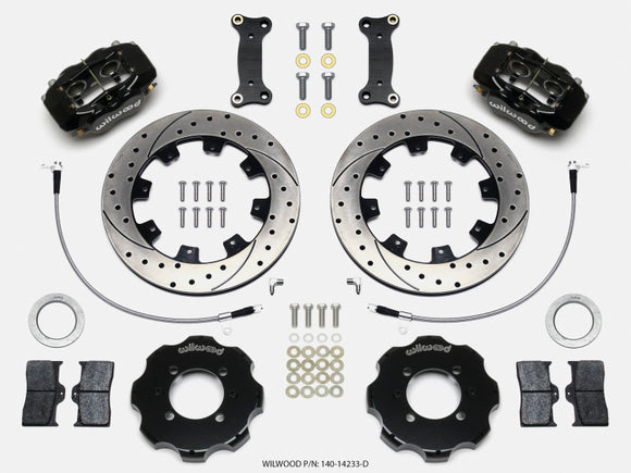 Wilwood Forged Dynalite Front Hat Kit 12.19in Drilled 2016-Up Mazda MX5 Miata w/ Lines