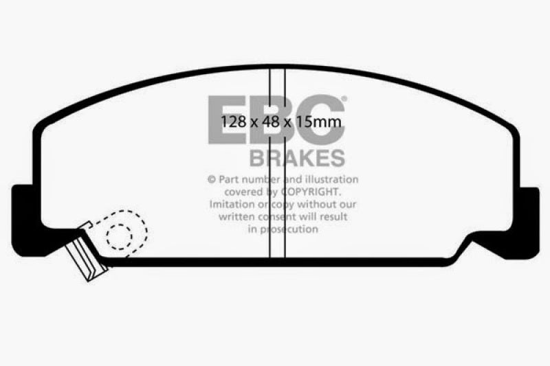 EBC 93-95 Honda Civic Coupe 1.5 DX Yellowstuff Front Brake Pads - 0