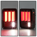 Spyder 07-16 Jeep Wrangler Version 2 Light Bar LED Tail Lights - Red Clear (ALT-YD-JWA07V2-LBLED-RC)-5