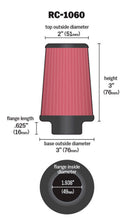 K&N Universal Chrome Filter 1 15/16 inch FLG / 3 inch Base / 2 inch Top / 3 inch Height-3