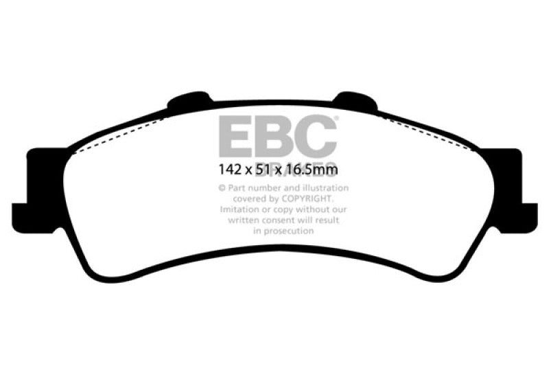 EBC 01-05 Cadillac Deville 4.6 HD Greenstuff Rear Brake Pads - 0