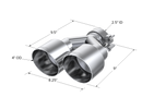 MBRP Universal T304 SS Dual Tip 4in OD/2.5in Inlet-3