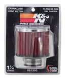 K&N 1.25in Flange ID x 3in OD x 2.5in H Rubber Base Crankcase Vent Filter-10