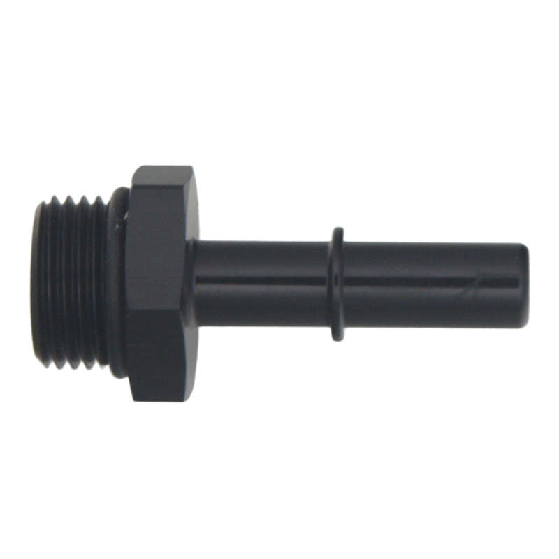 DeatschWerks 8AN ORB Male to 3/8in Male EFI Quick Connect Adapter - Anodized Matte Black - 0