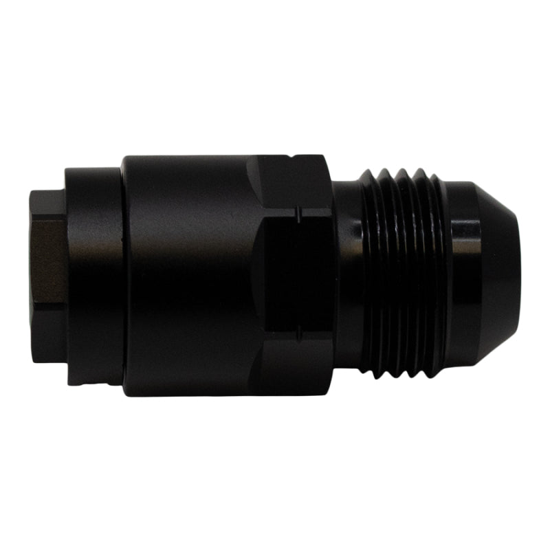 DeatschWerks 8AN Male Flare to 5/16in Female EFI Quick Connect Adapter - Anodized Matte Black - 0