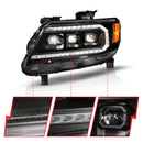 ANZO 15-22 Chevy Colorado Blk Housing Full LED DRL Projector Headlight w/ Sequential Light Bar-4